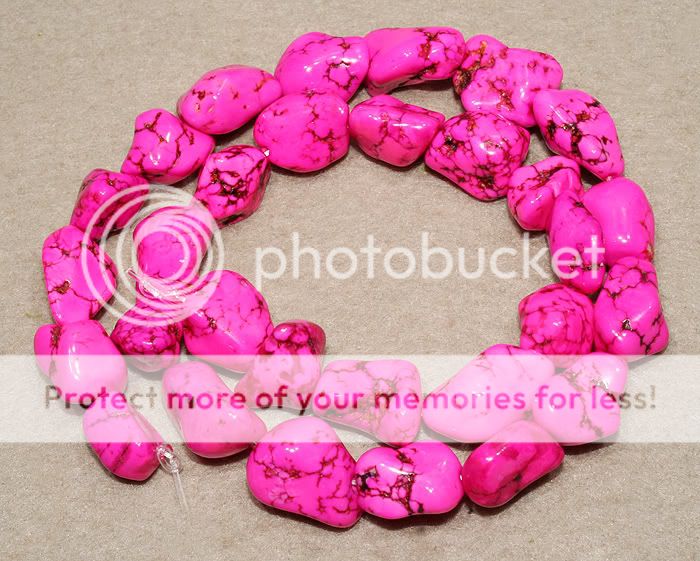 10x15mmPinkTurquoiseNuggetBeads155.jpg picture by wanglijuan1122